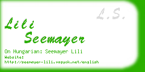 lili seemayer business card